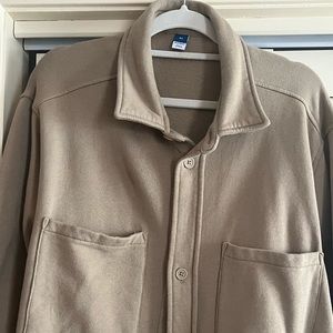 Old Navy tan knit shacket